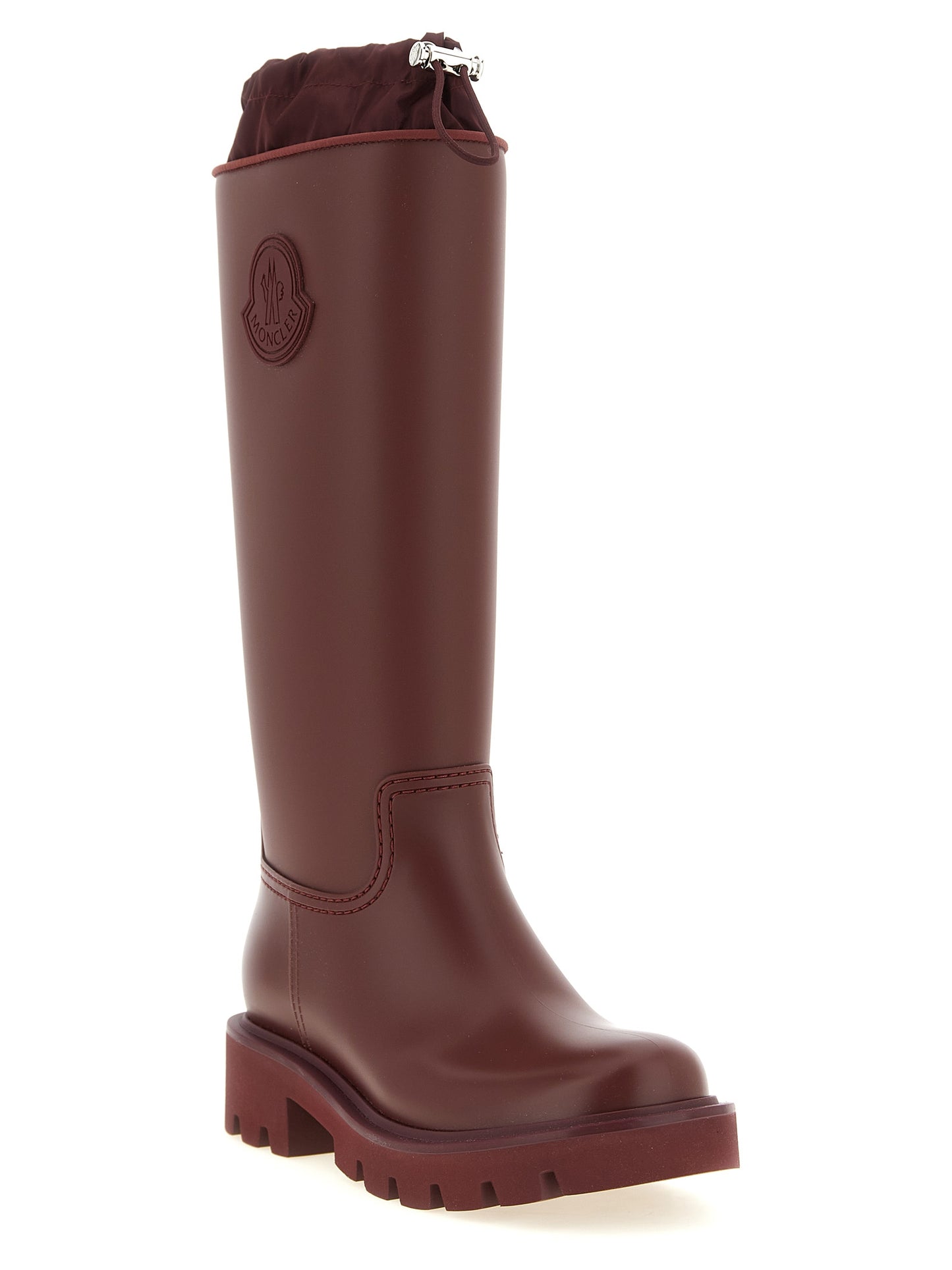 Moncler Over-the-Knee Boots in Bordeaux PVC