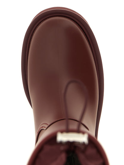 Moncler Over-the-Knee Boots in Bordeaux PVC