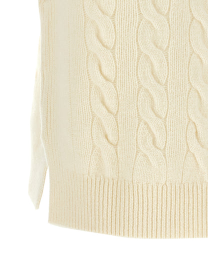 Veste sans manches en laine blanche Polo Ralph Lauren