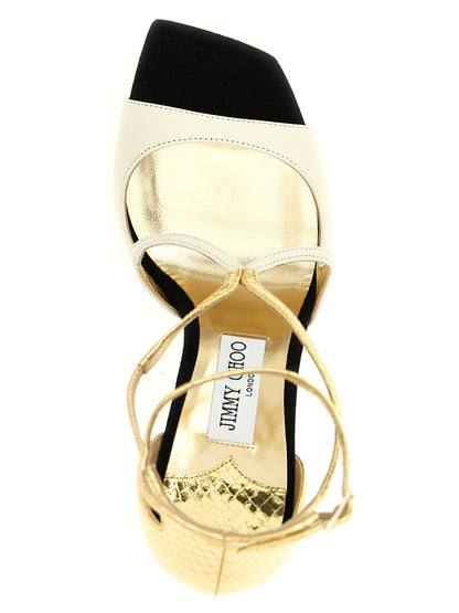 Sandales en Cuir Multicolore à Talon Aiguille Jimmy Choo