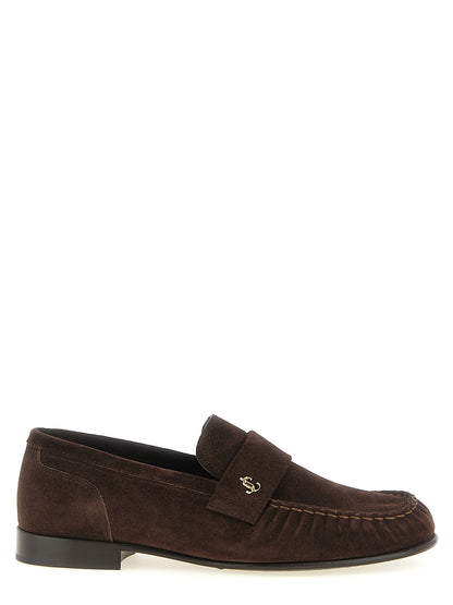 Mocasines Jimmy Choo Ellis de Piel Marrón Sin Cordones