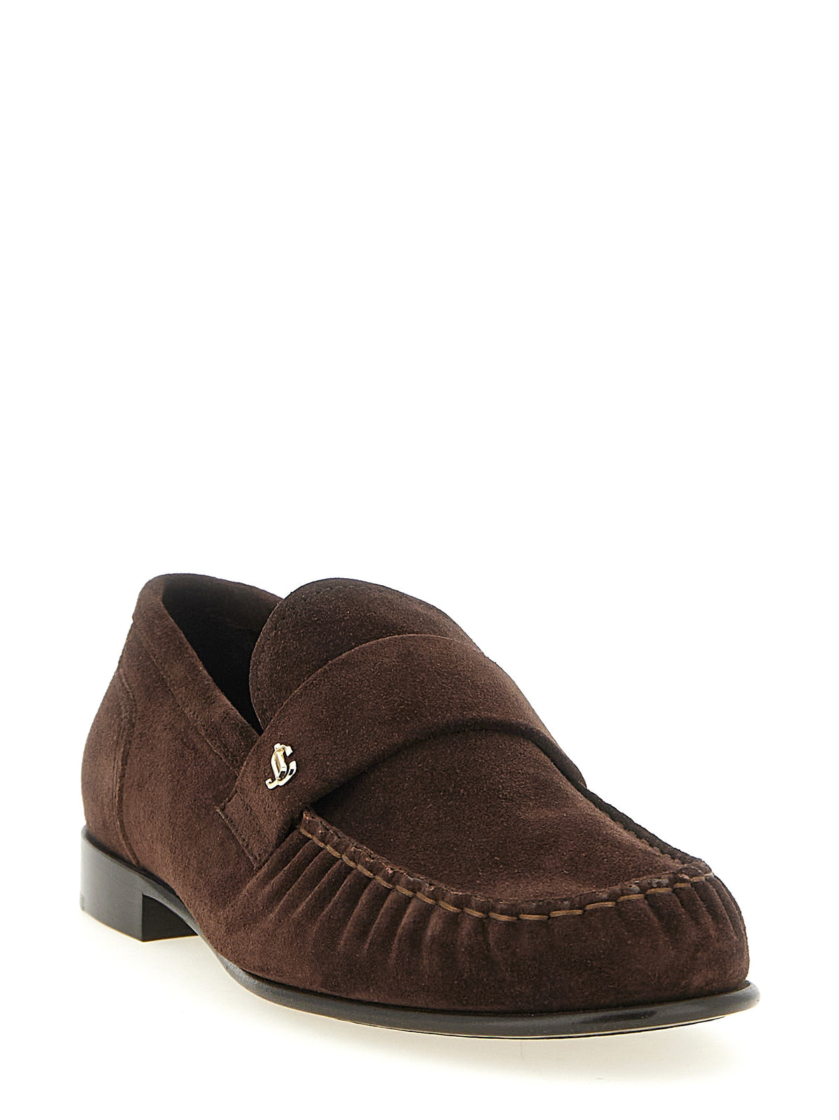 Mocasines Jimmy Choo Ellis de Piel Marrón Sin Cordones