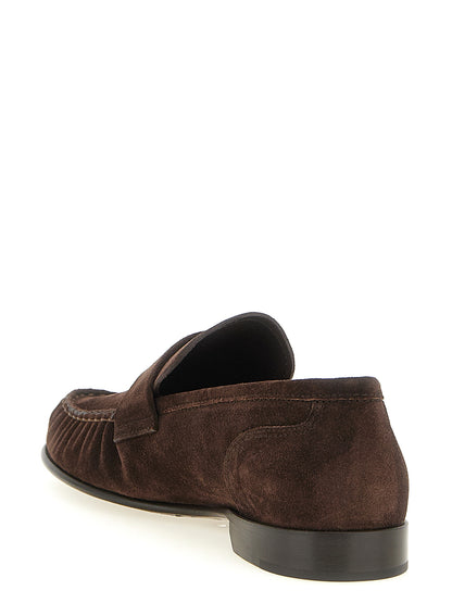 Mocasines Jimmy Choo Ellis de Piel Marrón Sin Cordones