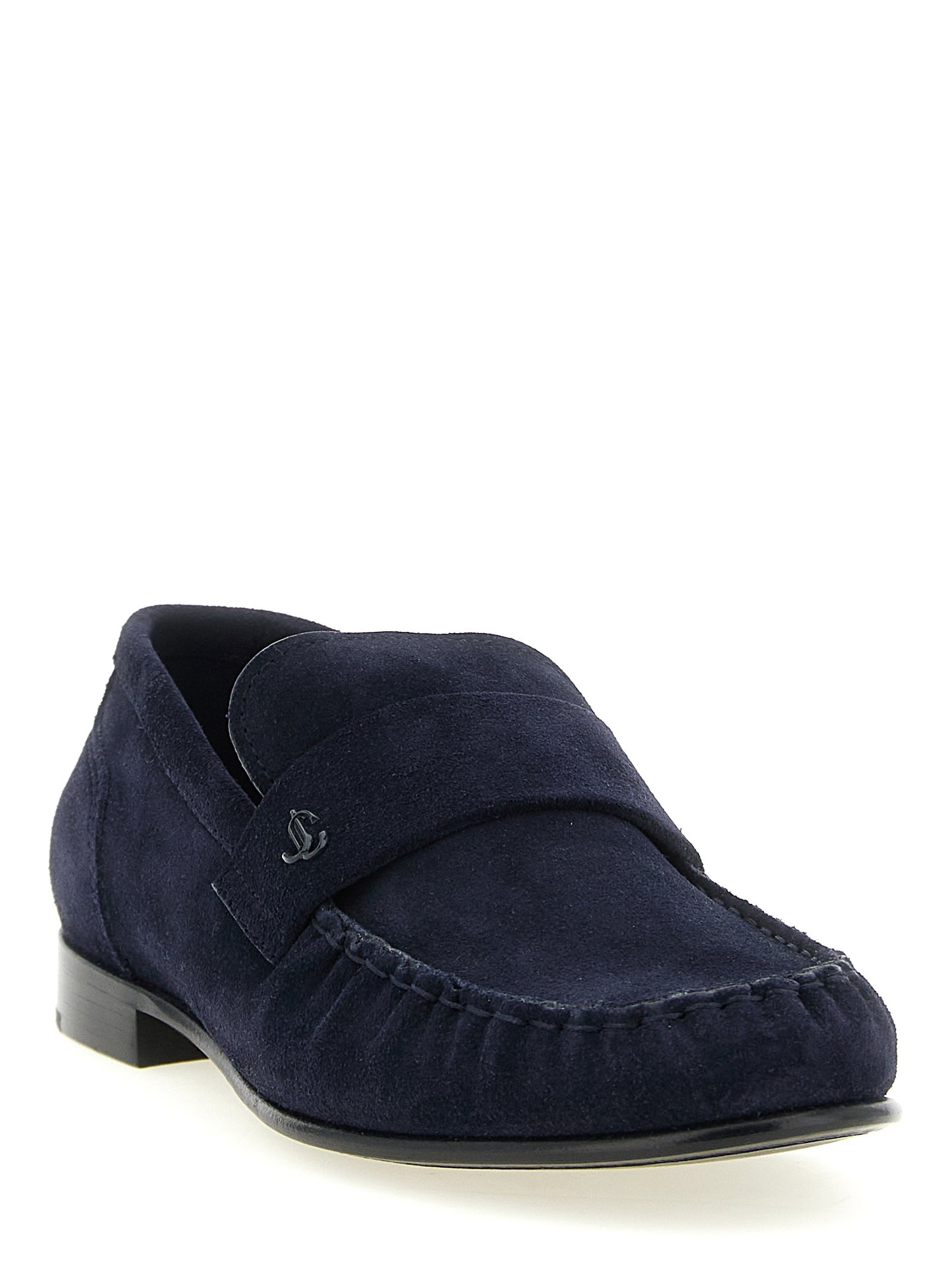 Jimmy Choo Bailarines De Piel Azul Estilo Slip On