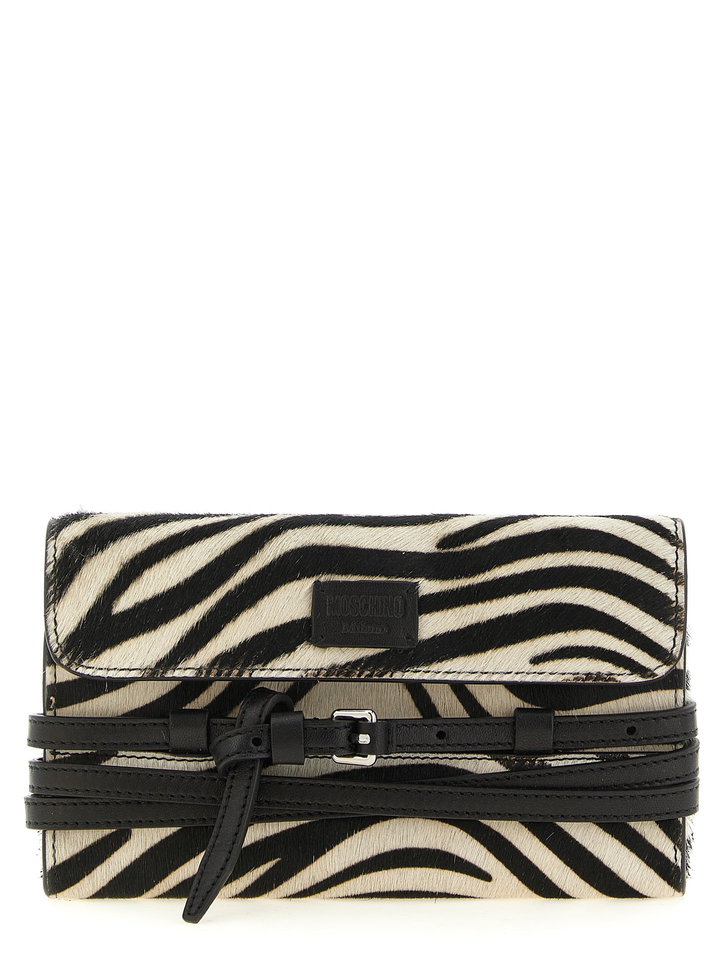 Tarjetero bicolor de piel Moschino