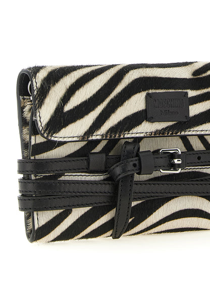 Tarjetero bicolor de piel Moschino