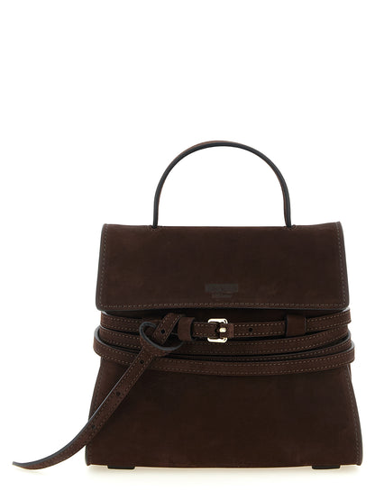 Bolso Moschino de piel de becerro marrón