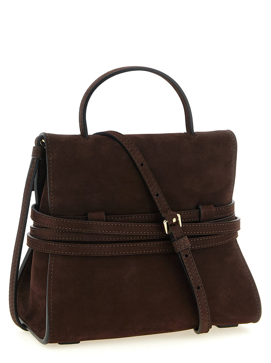 Bolso Moschino de piel de becerro marrón