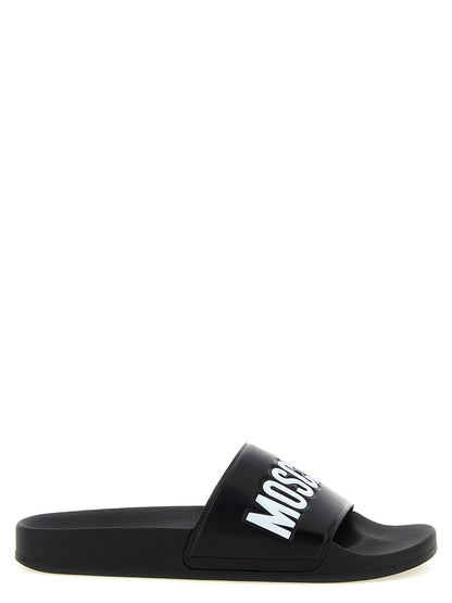Sandalias Planas Moschino Bicolor En Pvc Del Modelo Pool