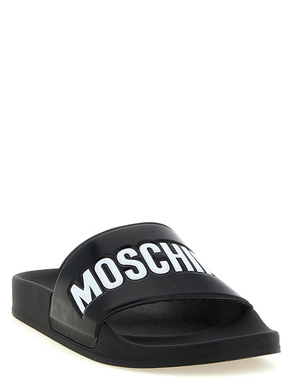 Sandalias Planas Moschino Bicolor En Pvc Del Modelo Pool
