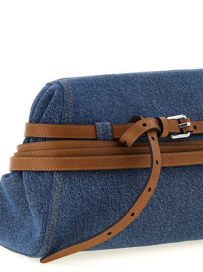 Bolso de mano Moschino de algodón azul