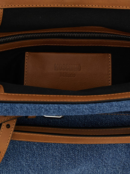 Bolso de mano Moschino de algodón azul