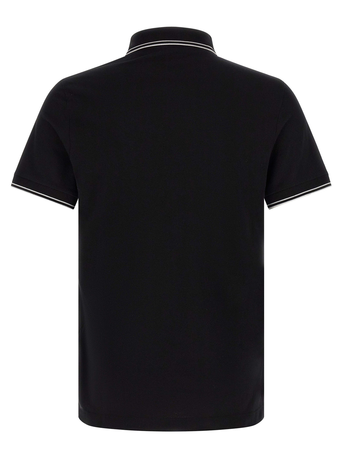 Stone Island Versatile Black Cotton Polo Shirt