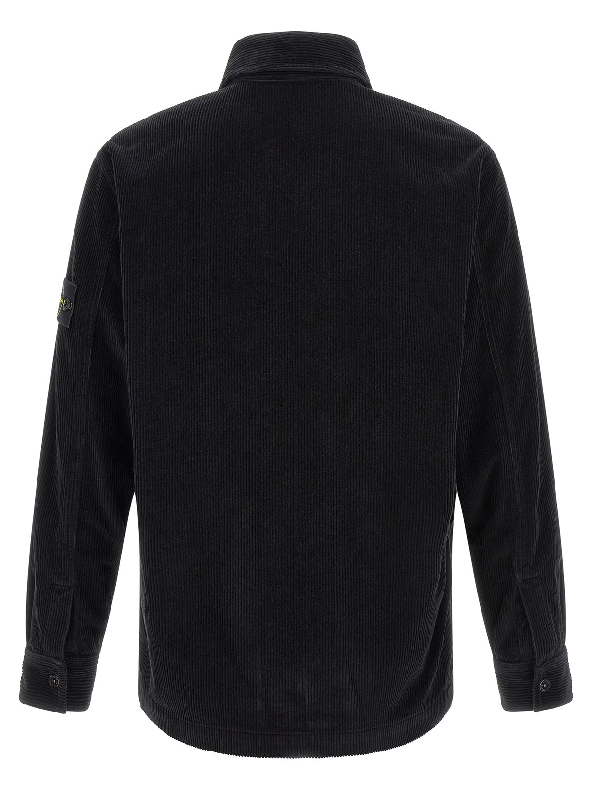 Overshort Stone Island De Pana Negra Con Ajuste Regular