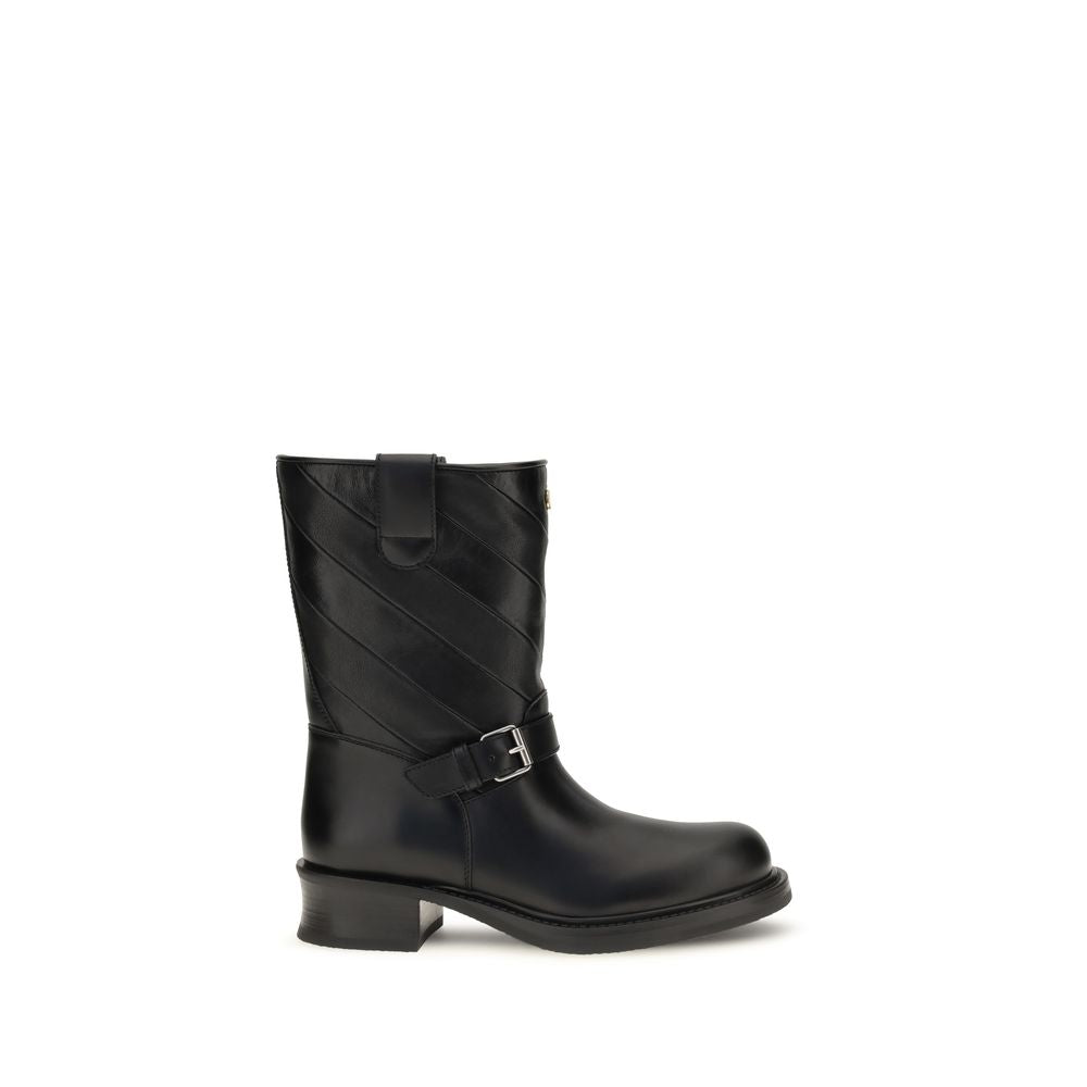 Valentino Garavani black calfskin ankle boots