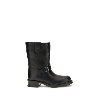 Valentino Garavani black calfskin ankle boots