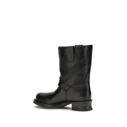 Valentino Garavani black calfskin ankle boots