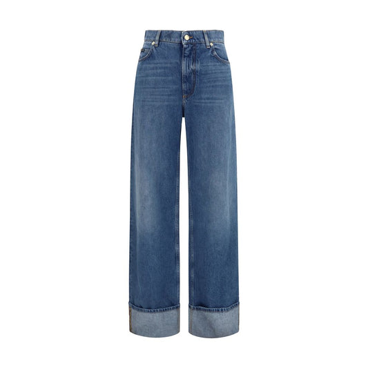 Jeans rectos de algodón azul Dolce & Gabbana