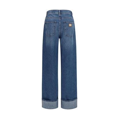 Jeans Dolce & Gabbana droits en coton bleu