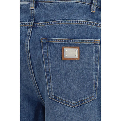 Jeans Dolce & Gabbana droits en coton bleu