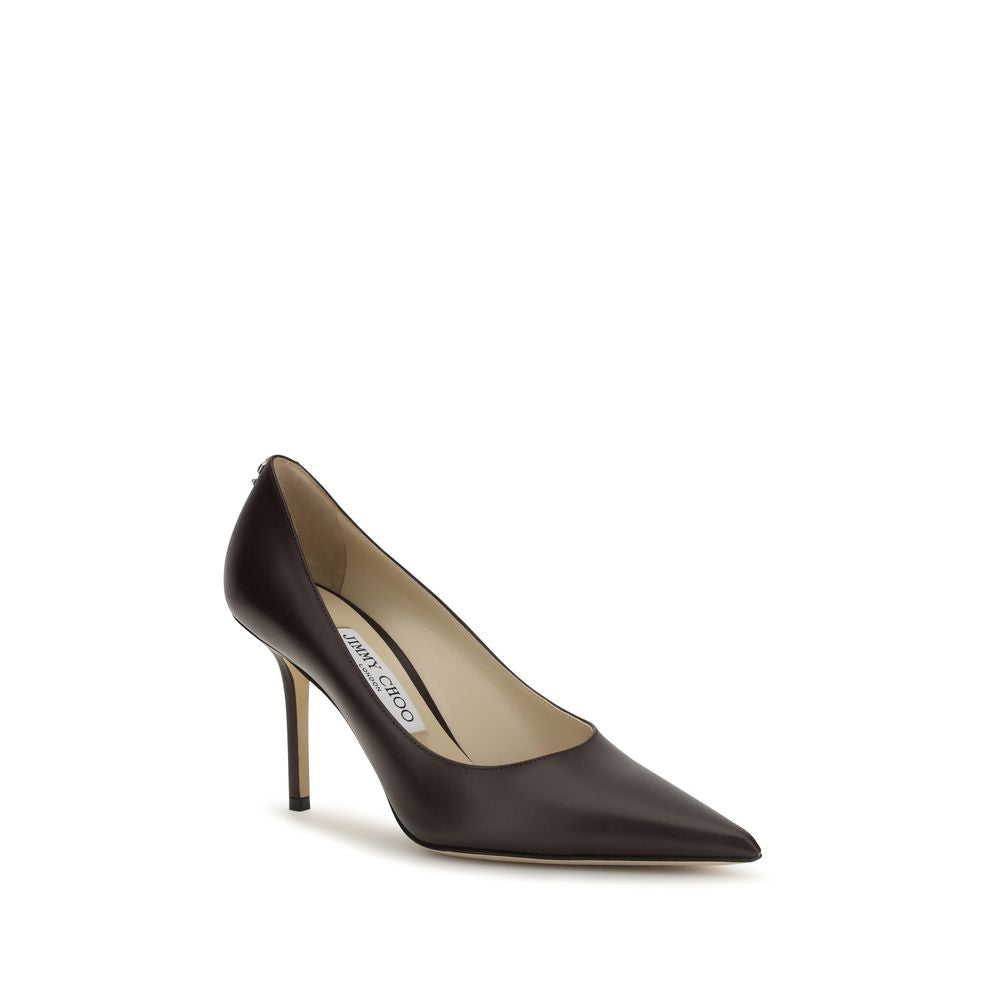 Jimmy Choo Brown Calf Leather Bos Taurus Slingback Pumps
