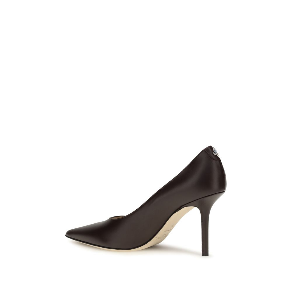 Jimmy Choo Brown Calf Leather Bos Taurus Slingback Pumps