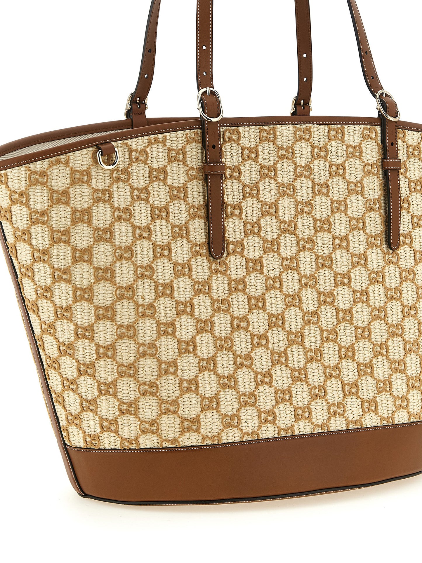 Bolso de mano Gucci de algodón marrón
