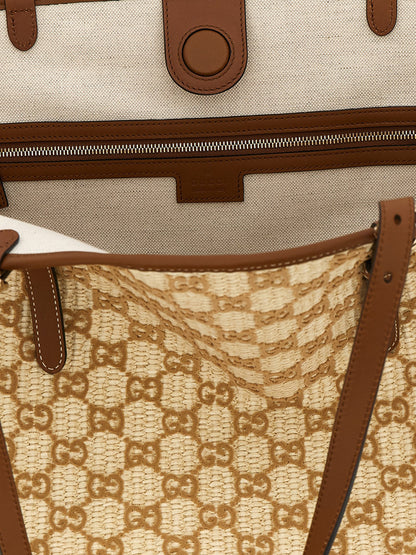 Bolso de mano Gucci de algodón marrón
