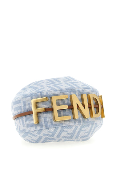 Bolso de mano Fendi de algodón azul
