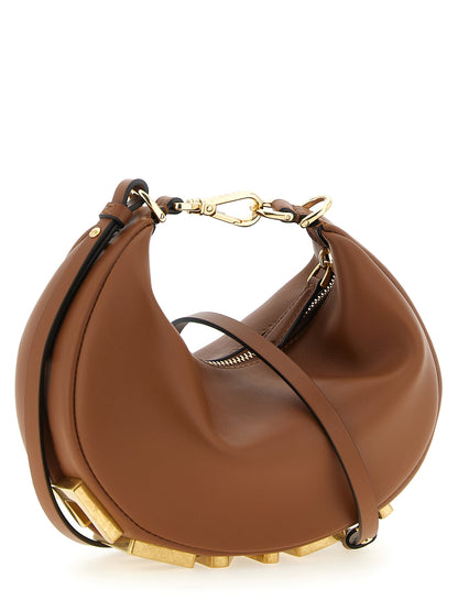 Bolso De Mano De Piel De Becerro Tono Marrón Fendi