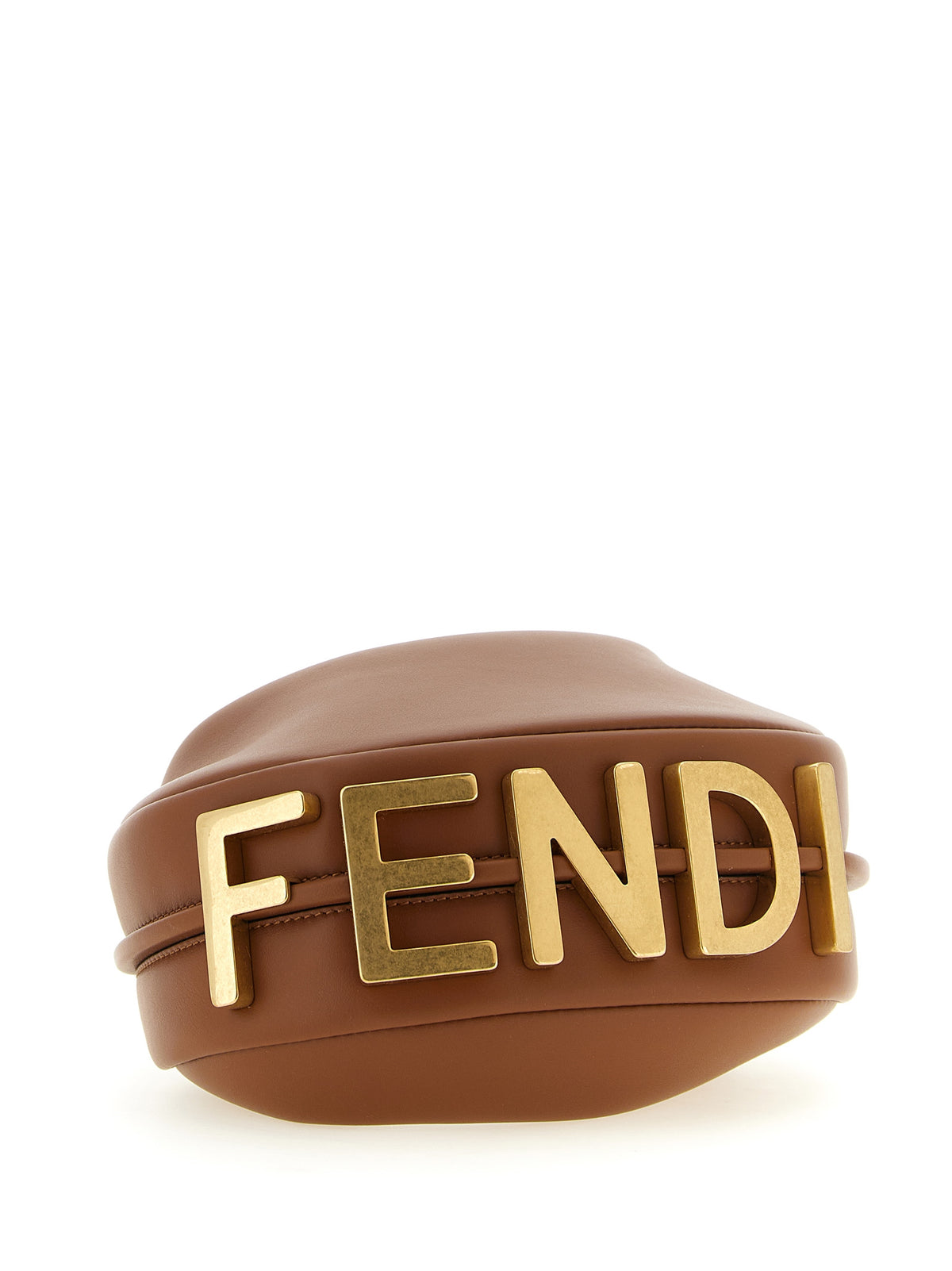 Bolso De Mano De Piel De Becerro Tono Marrón Fendi