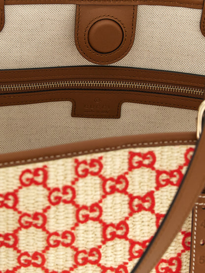 Bolso de mano Gucci de algodón multicolor