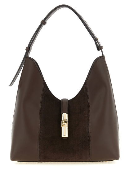 Furla Sac Porté Épaule En Cuir De Veau Marron Modèle Goccia M