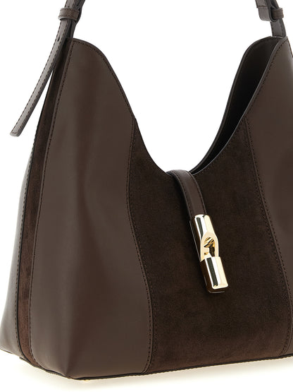 Furla Sac Porté Épaule En Cuir De Veau Marron Modèle Goccia M