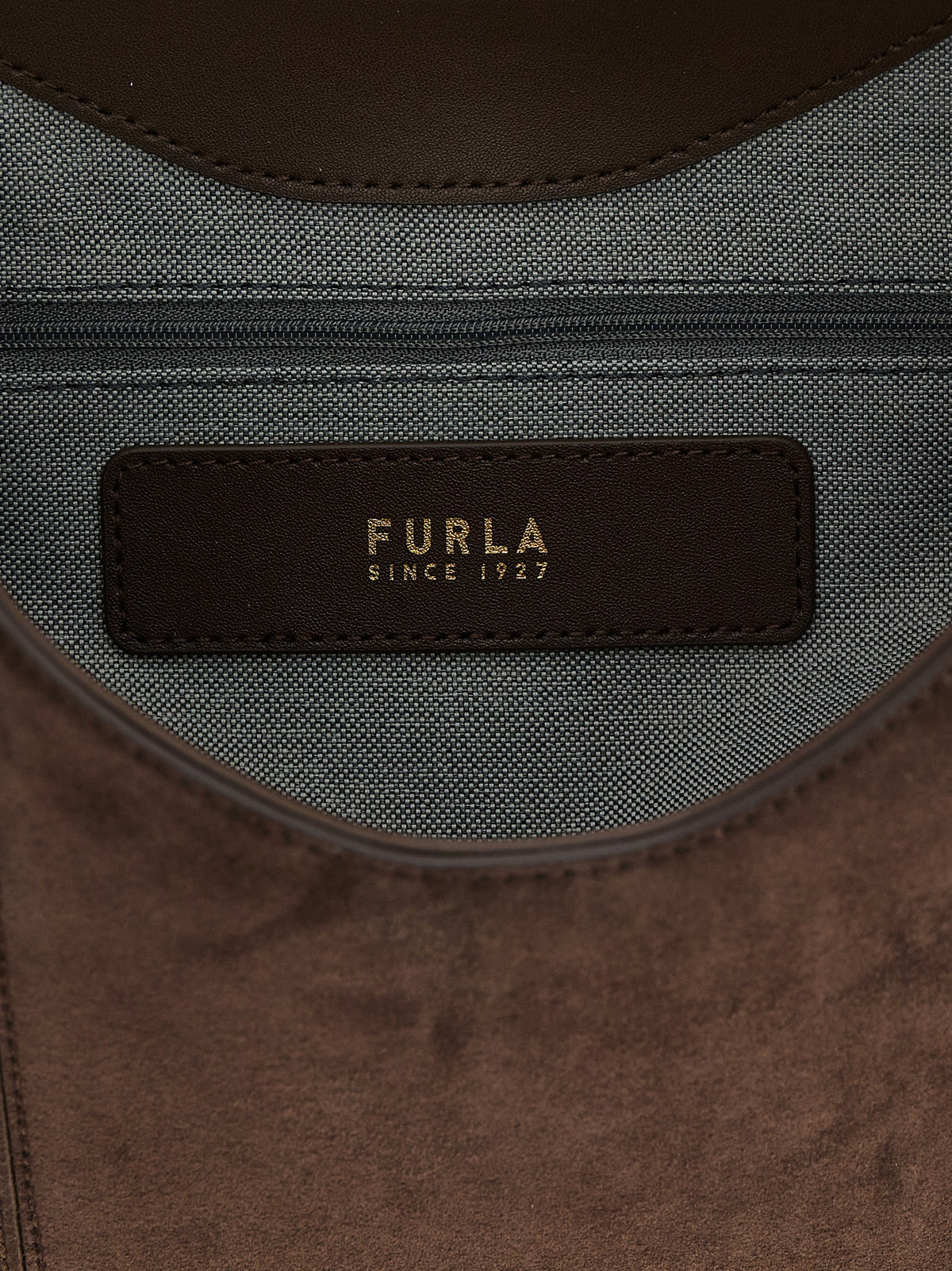 Furla Sac Porté Épaule En Cuir De Veau Marron Modèle Goccia M