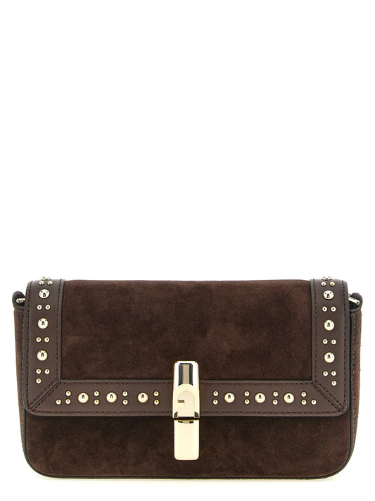 Bolso Bandolera De Cuero De Ternera Marrón Furla Iride S