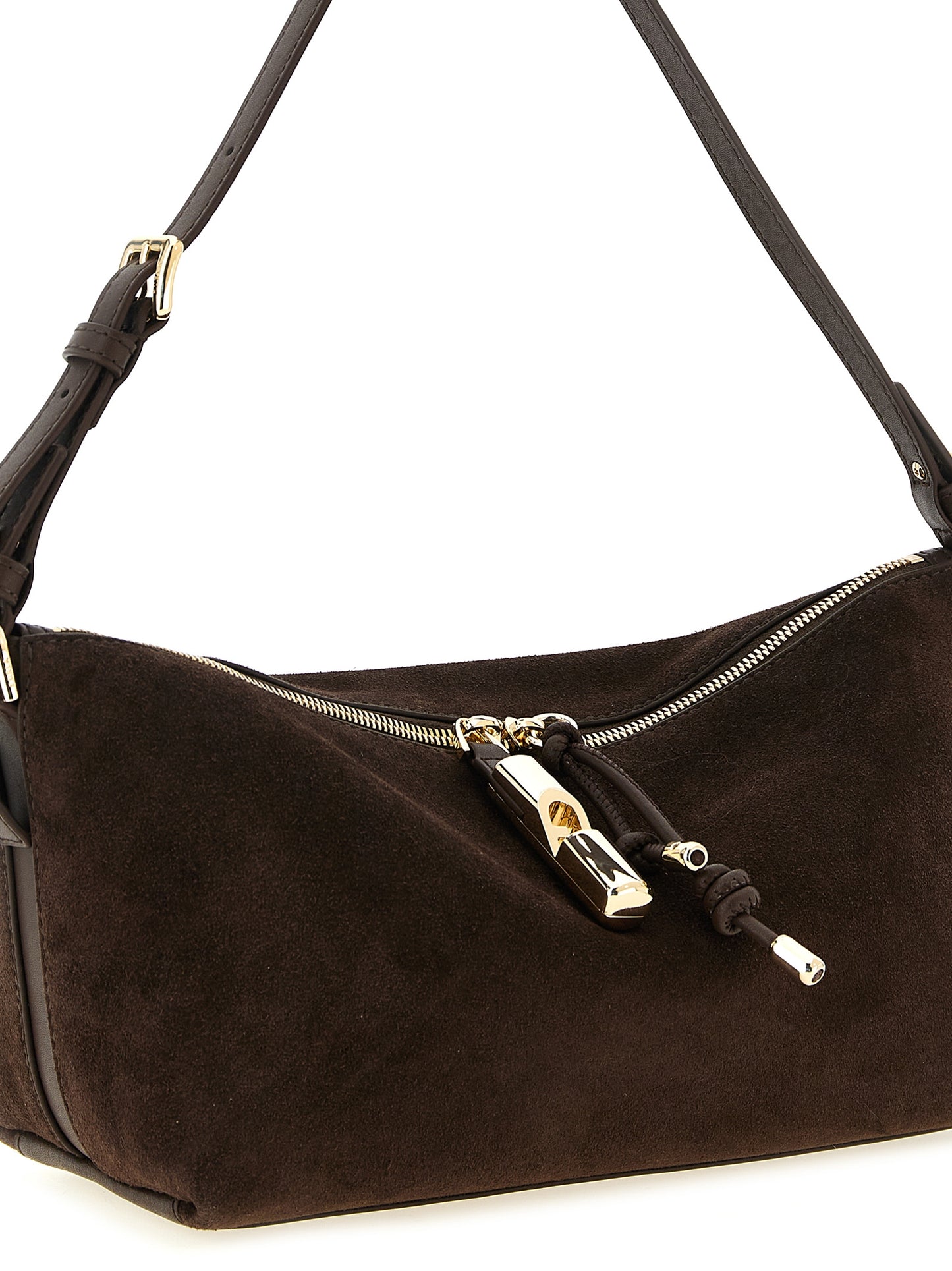 Furla Sac Porté Épaule Debby En Cuir De Veau Marron