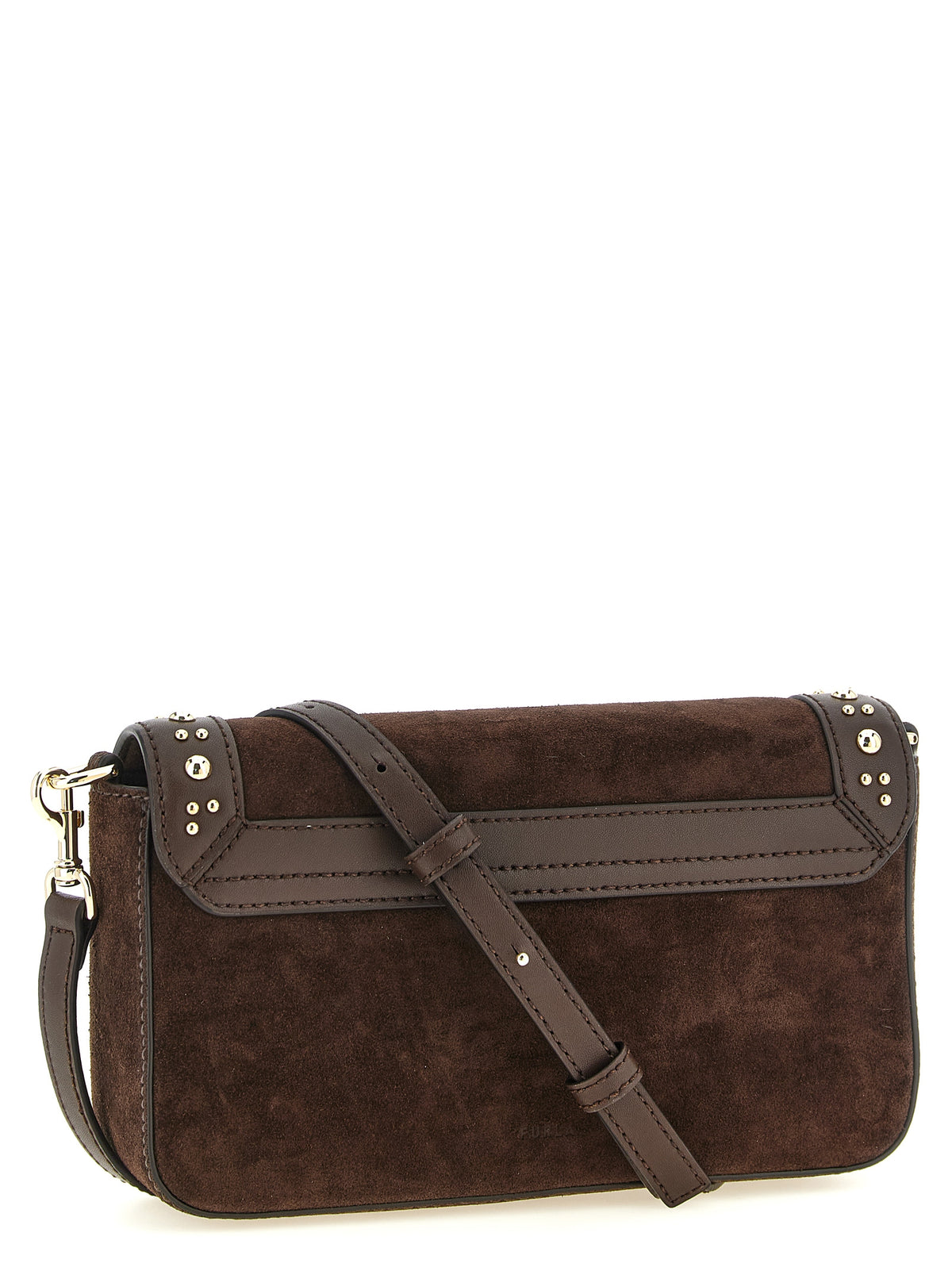 Sac bandoulière en cuir de veau marron Furla Iride S