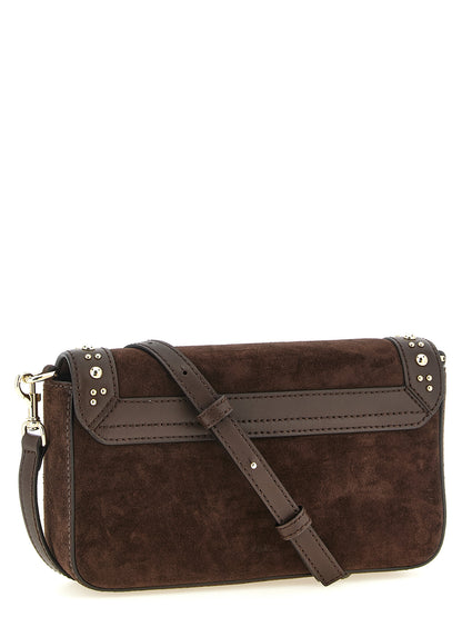 Sac bandoulière en cuir de veau marron Furla Iride S