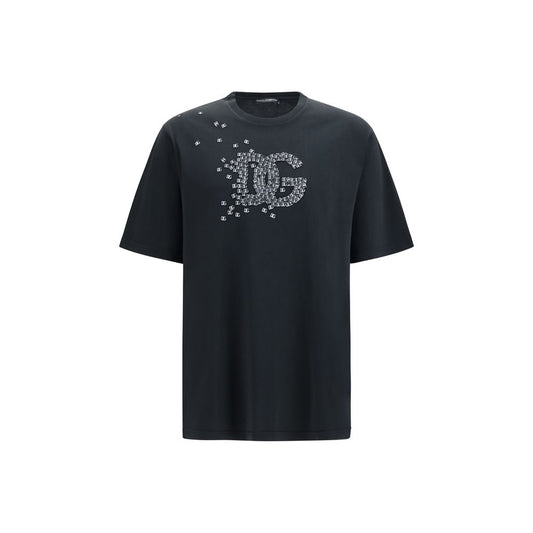 Camiseta de algodón negra Dolce & Gabbana