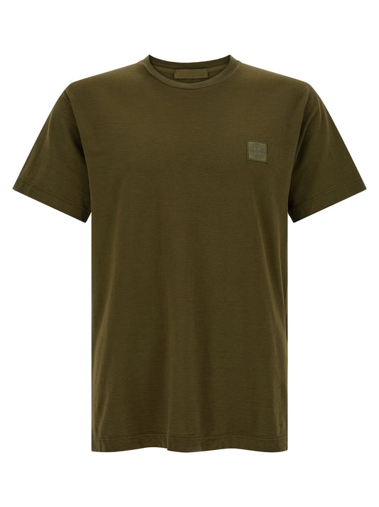 Camiseta Stone Island bicolor de algodón