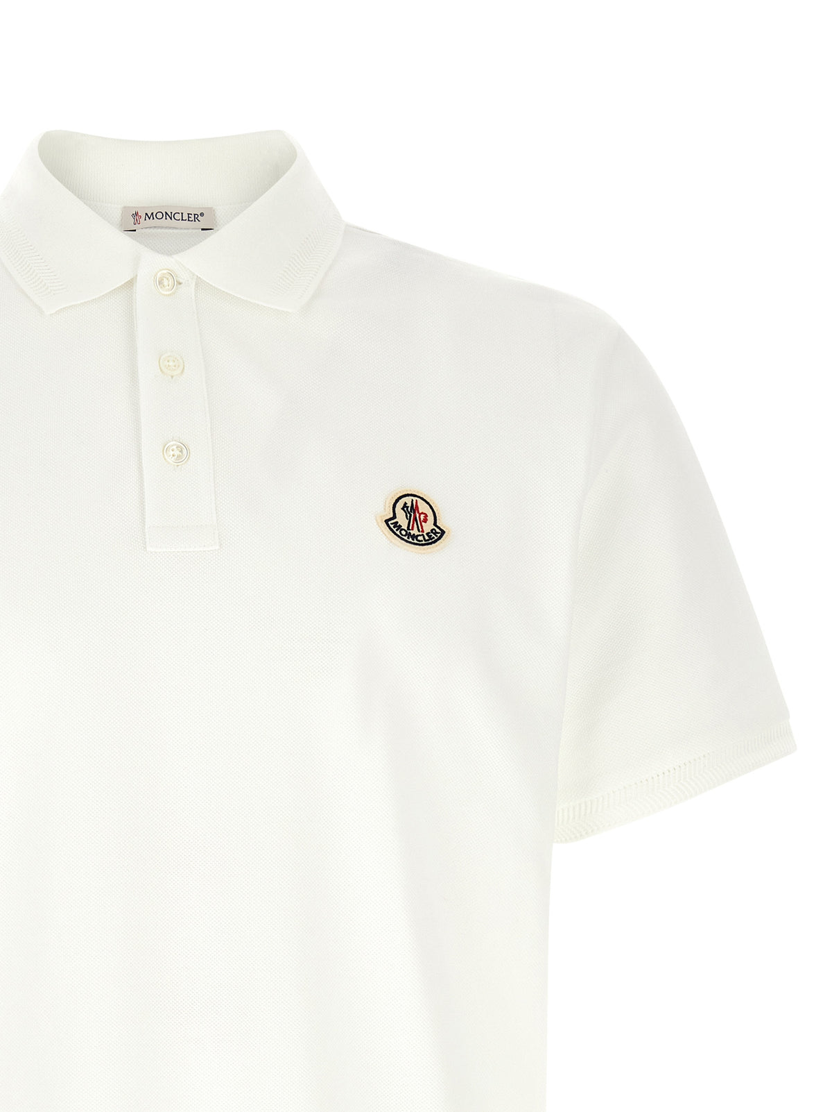 Camiseta Polo Moncler De Algodón Blanco Elegante