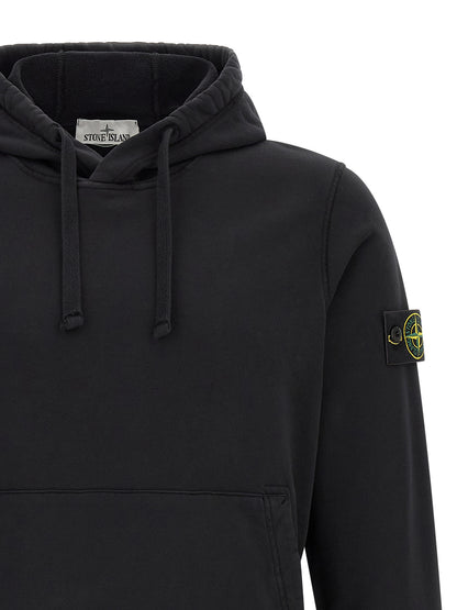 Stone Island Classic Comfortable Black Cotton Sweatshirt