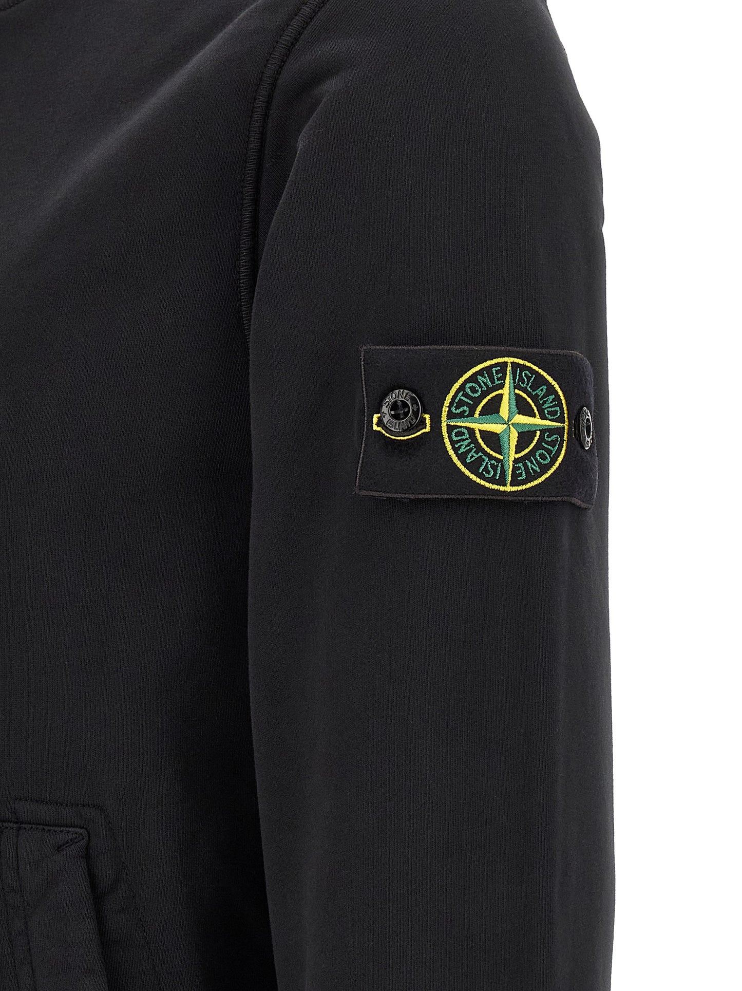 Stone Island Classic Comfortable Black Cotton Sweatshirt