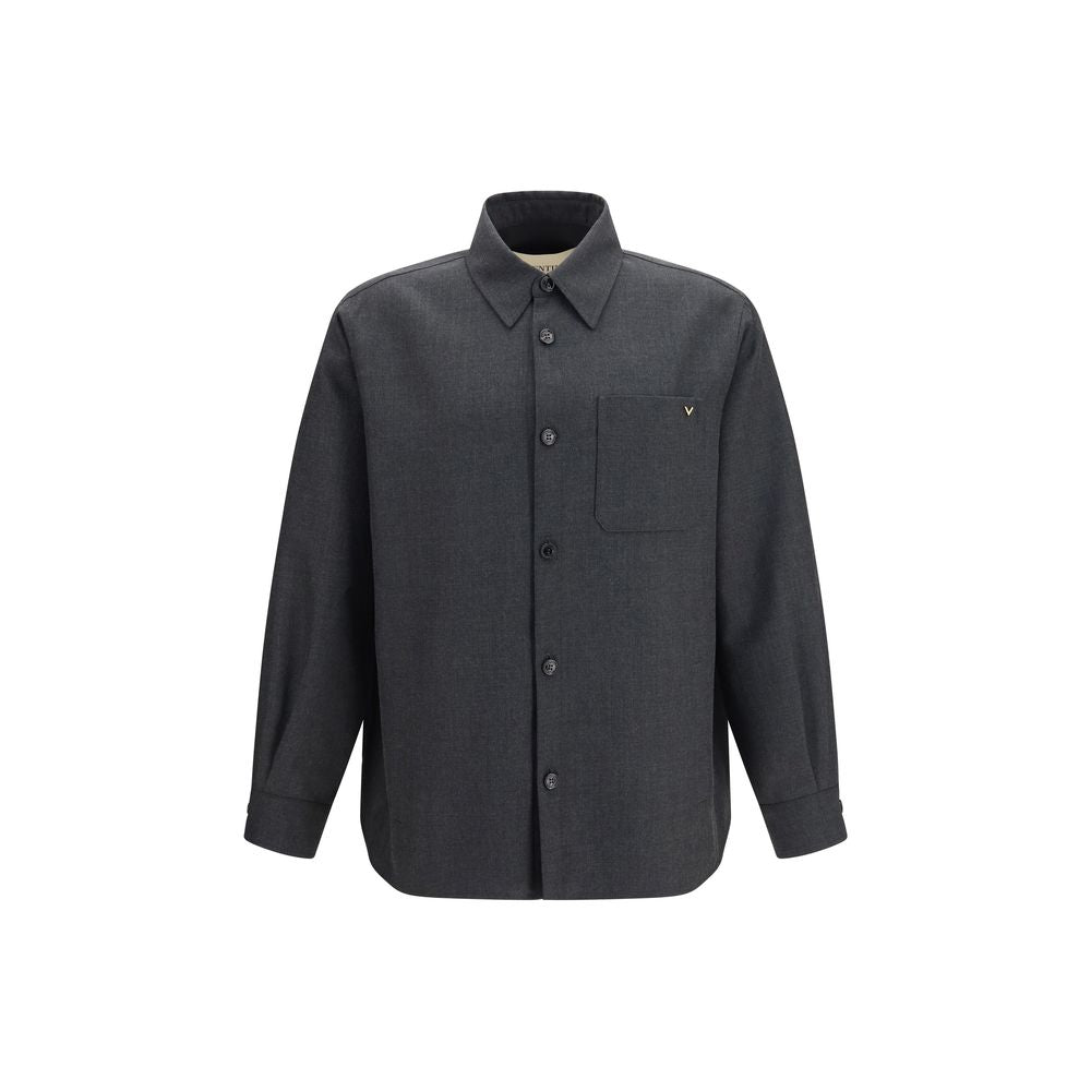 Chaqueta larga de poliéster gris Valentino Garavani