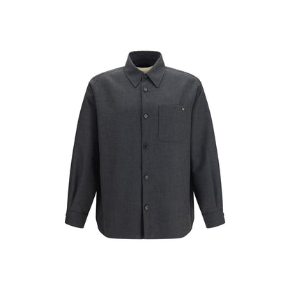 Chaqueta larga de poliéster gris Valentino Garavani