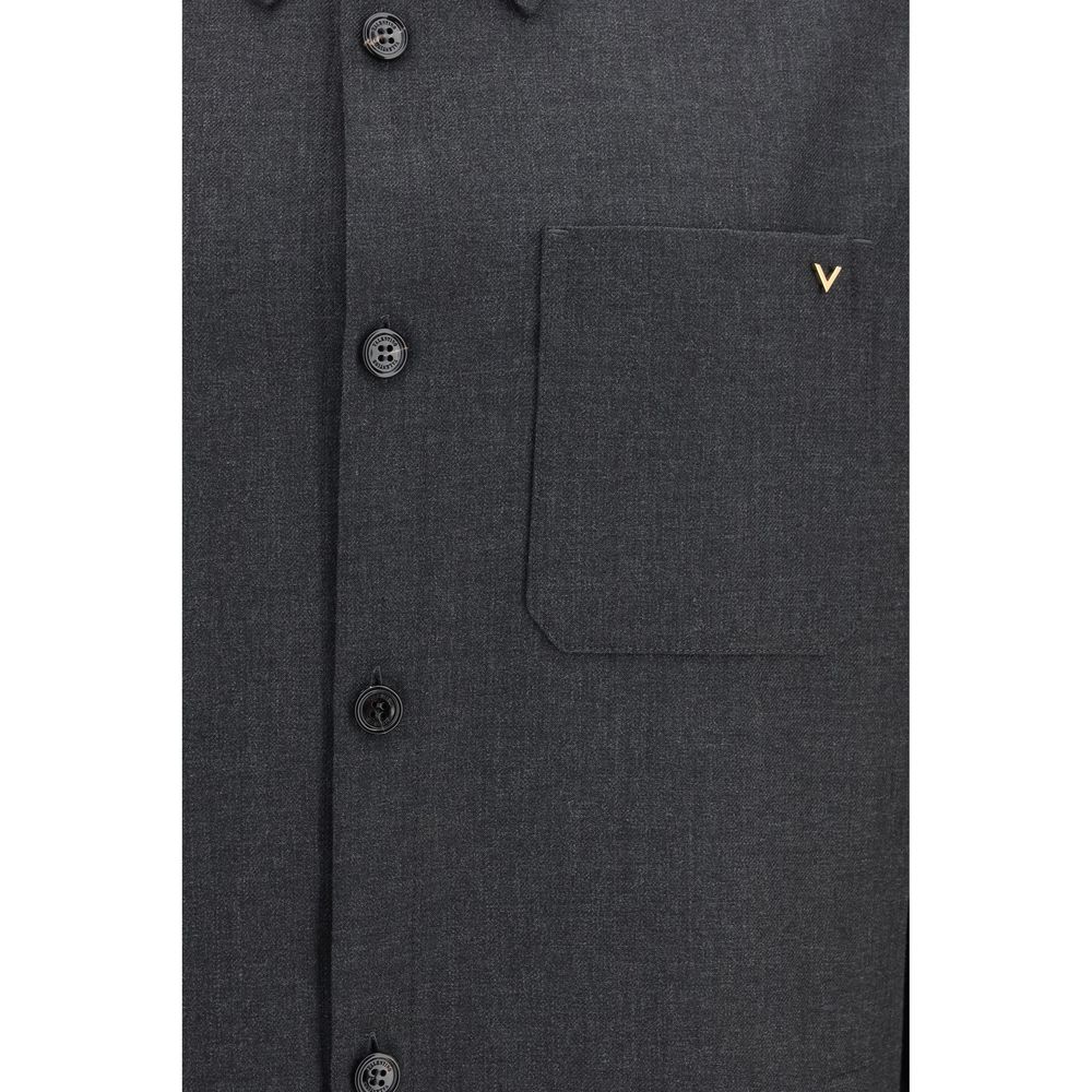 Chaqueta larga de poliéster gris Valentino Garavani
