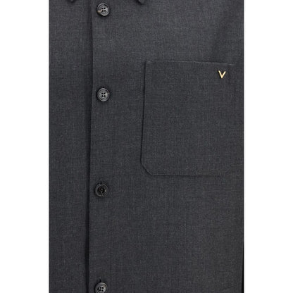 Chaqueta larga de poliéster gris Valentino Garavani