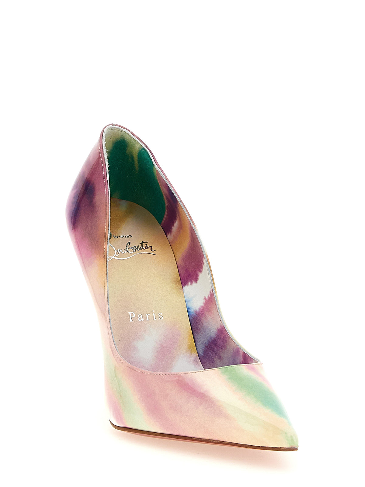 Christian Louboutin Escarpins compensés en veau multicolore Miss Z