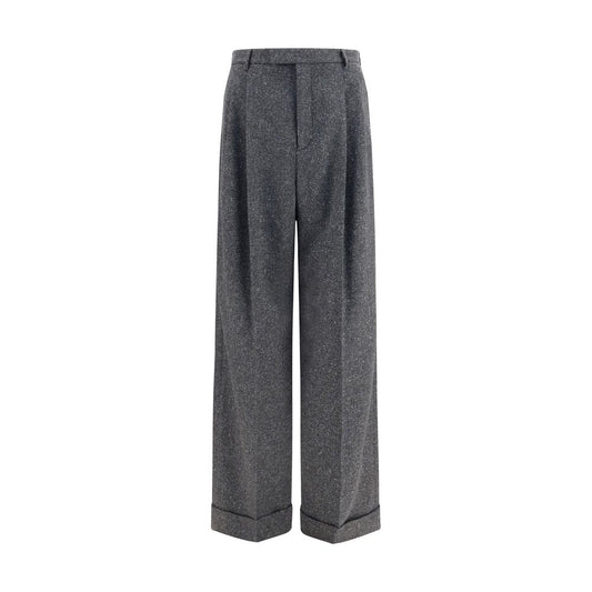 Pantalones Oves Aries de Lana Gris Valentino Garavani